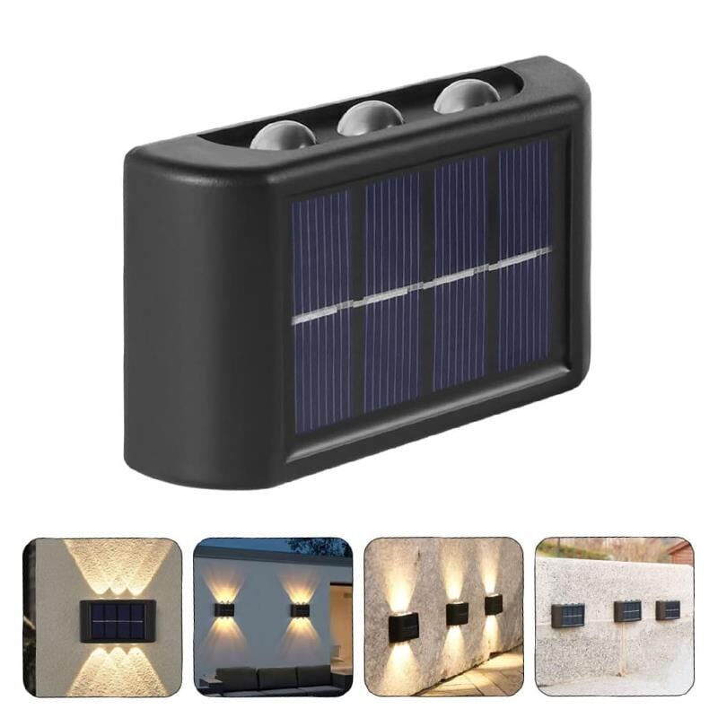 Powermaster Solar Güneş Enerjili Aplik Duvar Lambası 2 Li Set Bahçe Aydınlatma