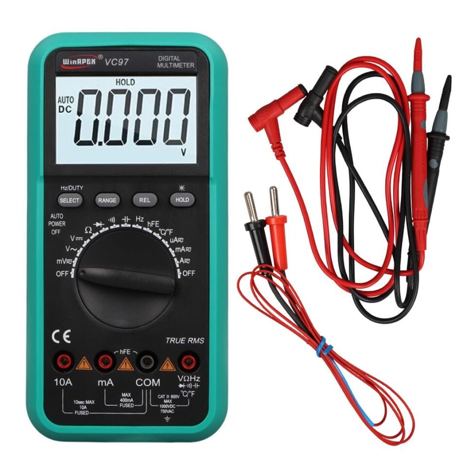 Powermaster VC97 Dijital Multimetre Sıcaklık Ölçümü Ac Dc Voltaj Akım Ölçüm Cihazı Aleti