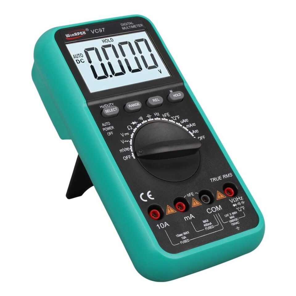 Powermaster VC97 Dijital Multimetre Sıcaklık Ölçümü Ac Dc Voltaj Akım Ölçüm Cihazı Aleti