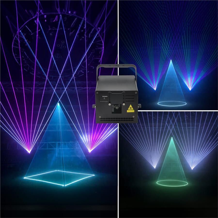 Layu AC-03RGB 3 Watt RGB Lazer 25Kpps Double Safety Design SD Card DMX ILDA Analog