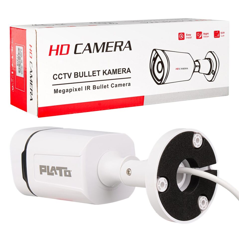 Ayt Plato PL-23840 Ahd Bullet Kamera 2 Mp Gece Renkli Görüşlü Güvenlik Kamerası Dvr Kayıt Cihazı İçin