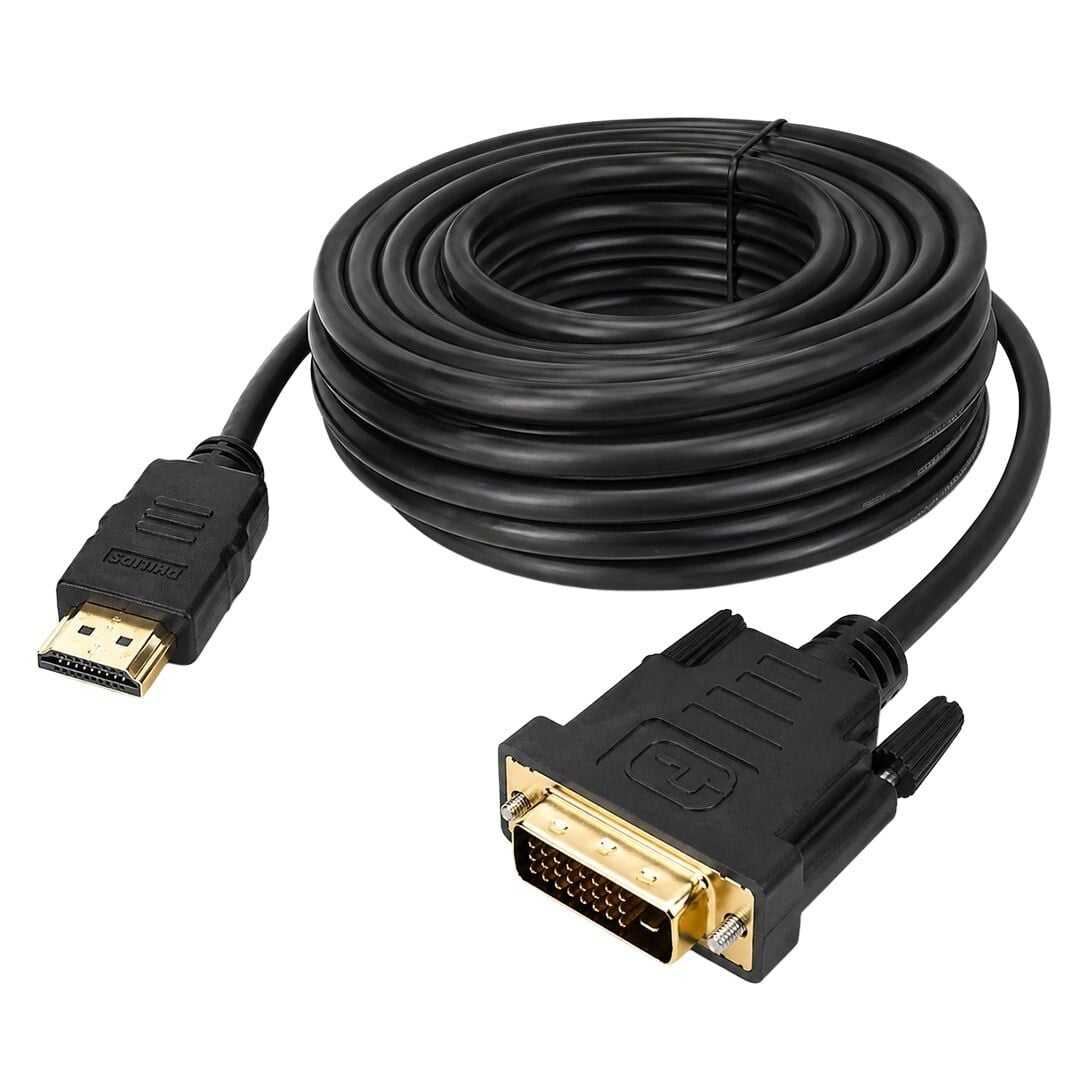 Philips SWV7436/93 10 Metre HDMI To DVI (24+1) Görüntü Kablosu Full HD