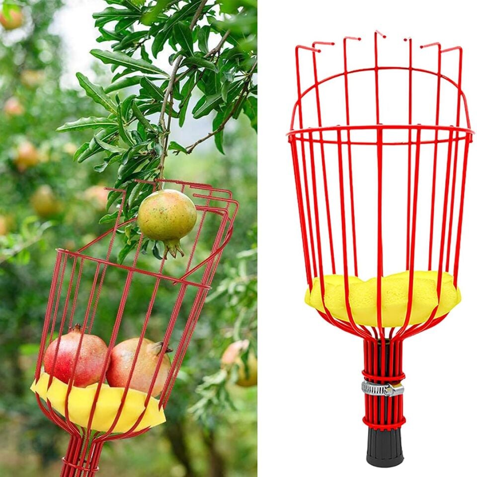 Sunup SN-28776 Pratik Sepet Tip Meyve Toplama Aleti Yüksekten Meyve Toplama Aparatı