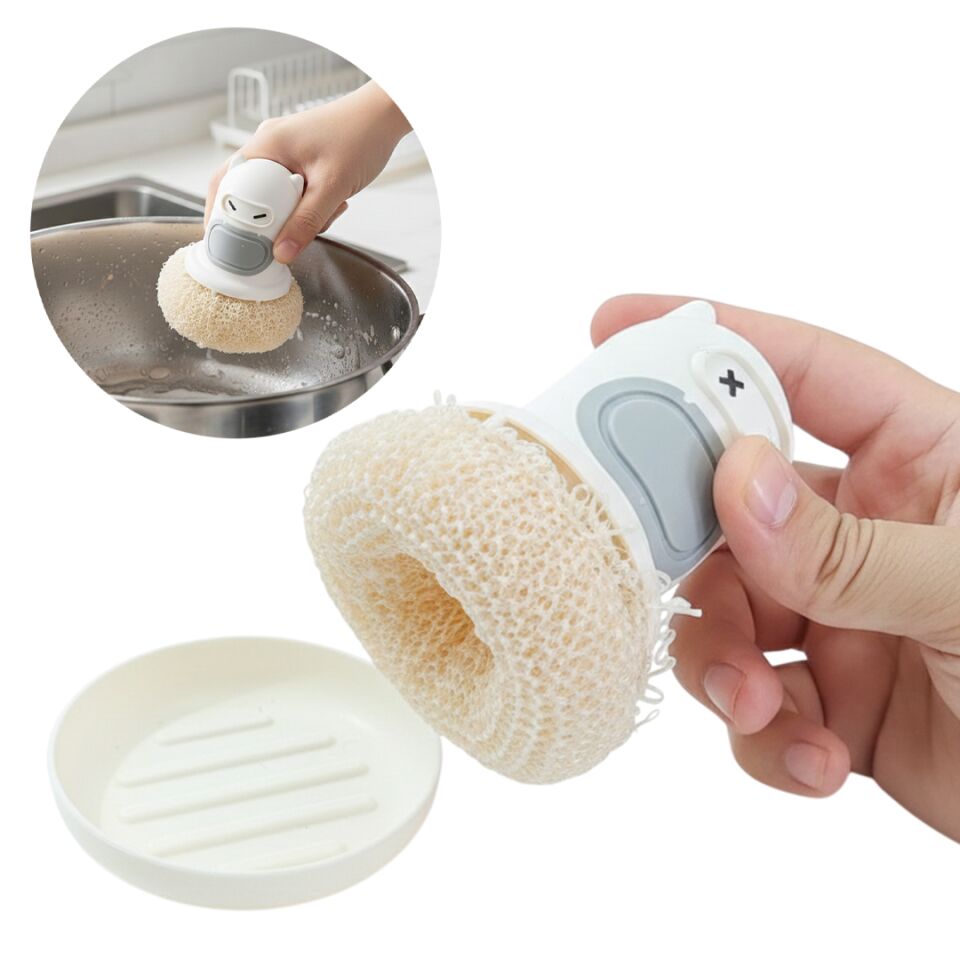 Sunup SN-29190 Ninja Tasarımlı Deterjan Hazneli Mutfak Bulaşık Fırçası