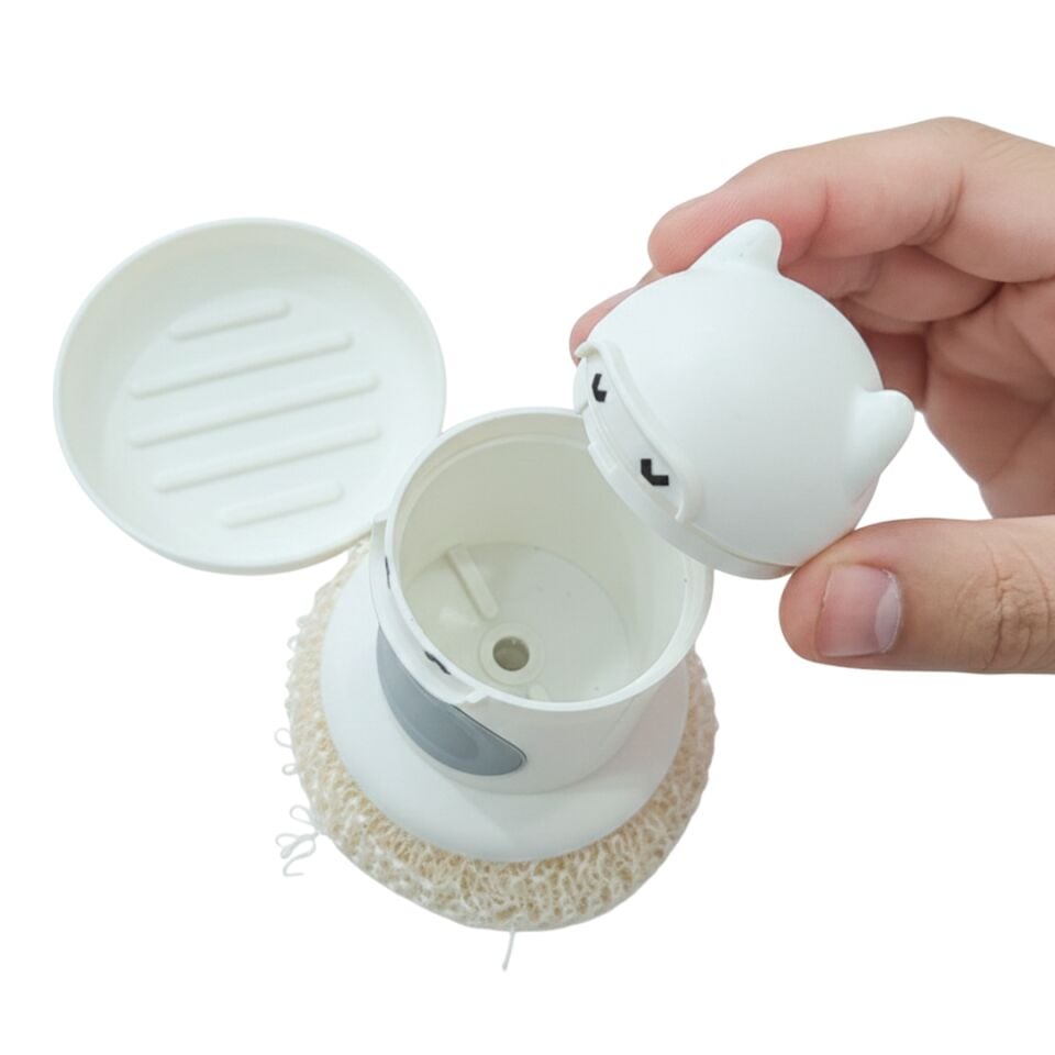 Sunup SN-29190 Ninja Tasarımlı Deterjan Hazneli Mutfak Bulaşık Fırçası