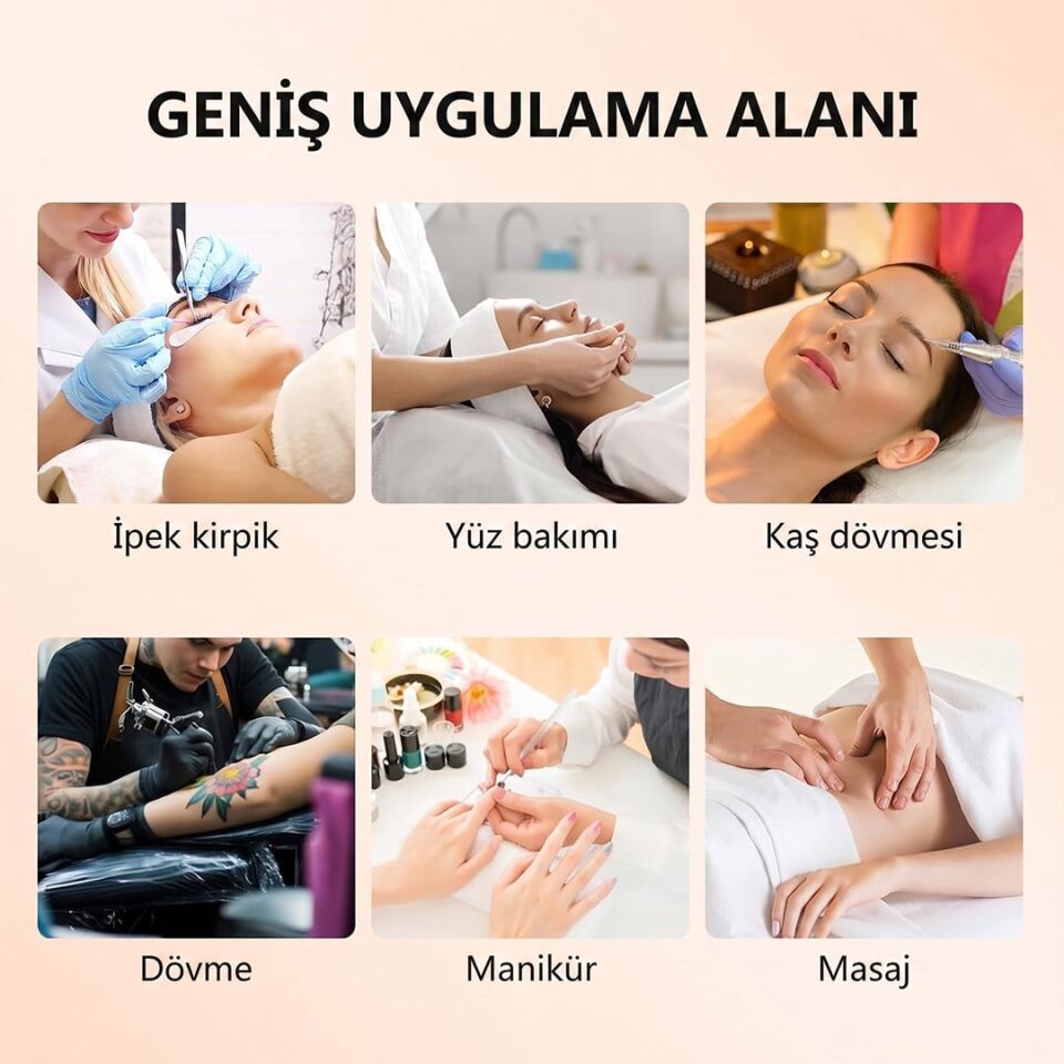 Trled F-700B Katlanabilir Ayaklı Ve Tekerlekli Siyah Güzellik Salonu Lambası