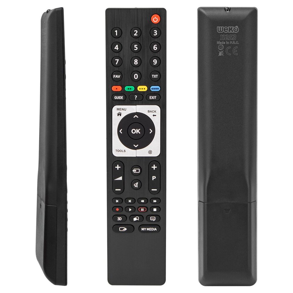 Arçelik Beko TS4187R-2 / Grundig 3D Metalik Guide Tuşlu Lcd Led Tv Kumandası