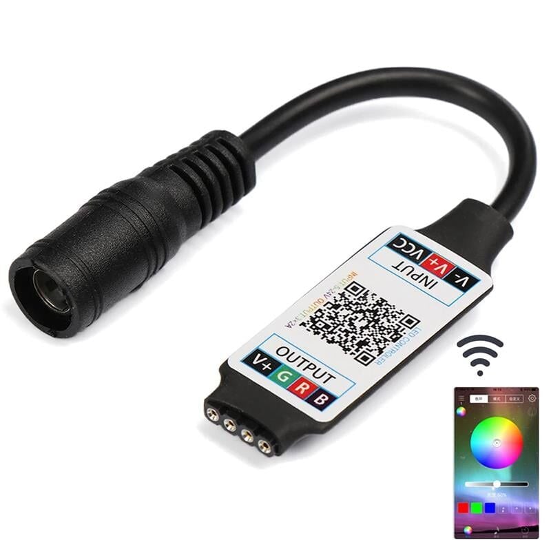 Ayt Powermaster DC 5 Volt 24 Volt 6 Amper RGB Renkli Led Kontrol Cihazı Bluetooth Cep Telefonundan Kontrol
