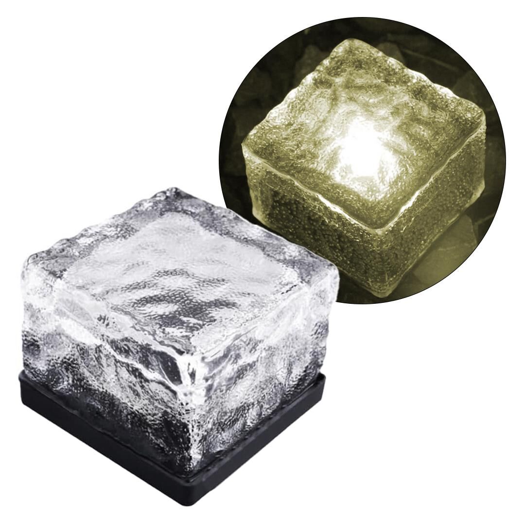 Powermaster Solar Güneş Enerjili Ledli Gün Işığı Tuğla Taş Görünümlü Zemin Duvar Dekorasyon Bahçe Aydınlatması Dekoratif