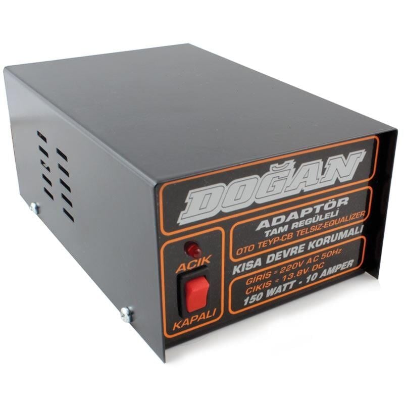 Doğan 12 Volt 10 Amper Metal Kasa Regüleli Trafolu Adaptör