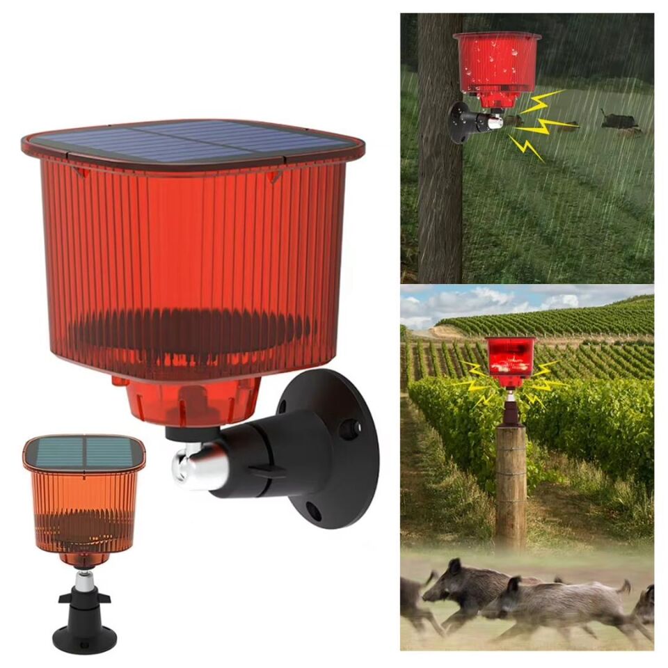 Ayt Powermaster PM-26955 Mikrofonlu Sesli Hayvan Kovucu Alarm Cihazı Solar Güneş Enerjili Panelli Vahşi Hayvan Kovacağı