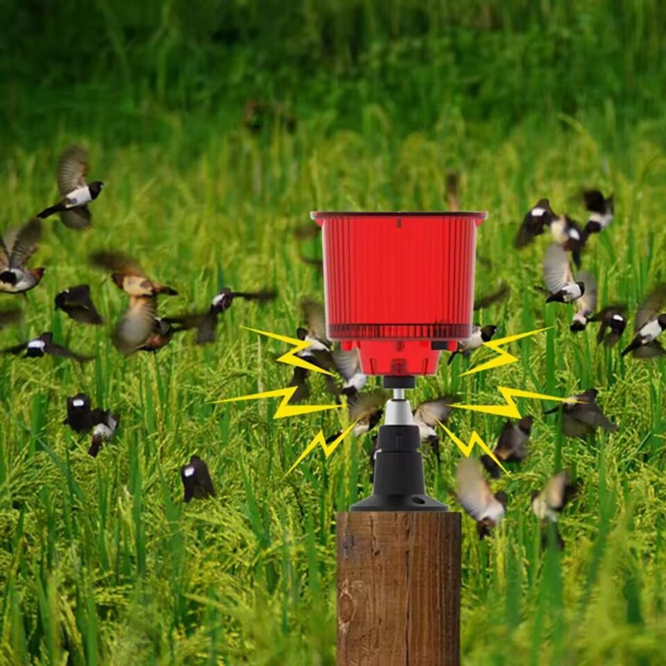 Ayt Powermaster PM-26955 Mikrofonlu Sesli Hayvan Kovucu Alarm Cihazı Solar Güneş Enerjili Panelli Vahşi Hayvan Kovacağı