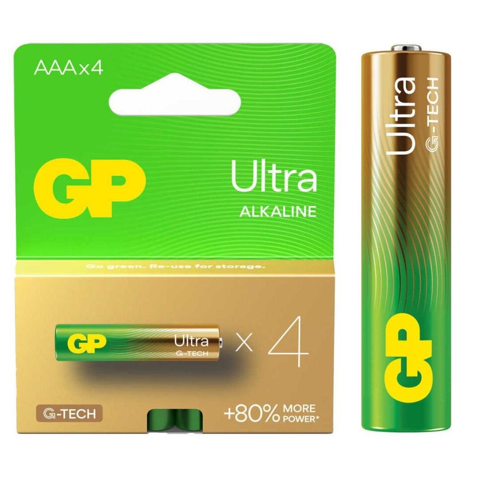 GP 24AU-2U4 Alkalin AAA İnce Kalem Pil 4 lü 1.5V