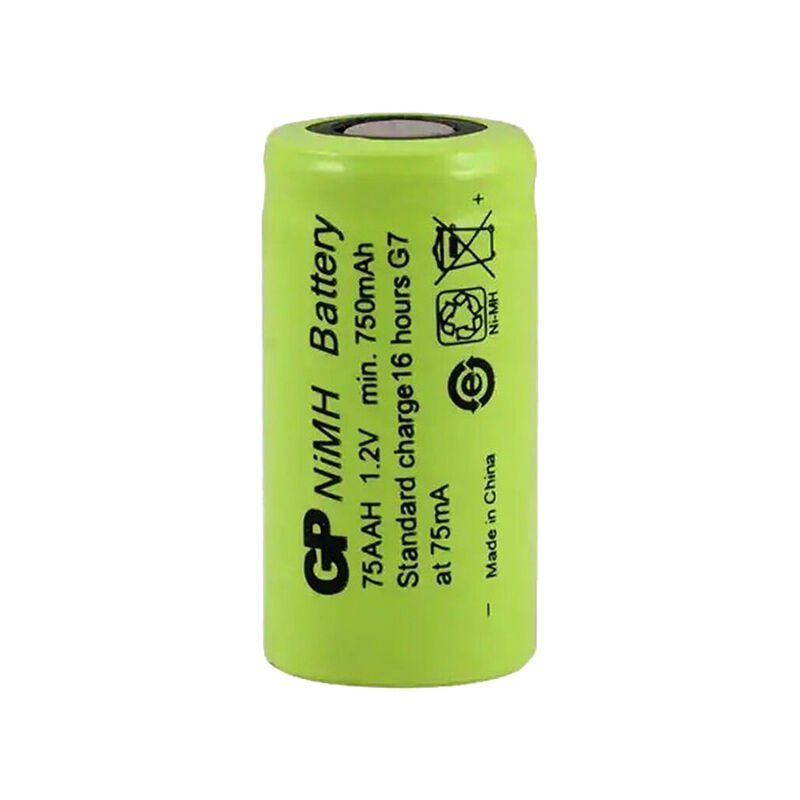 Gp 75 AAH 1.2 Volt 750 Mah 2 3aa Ni-Mh Düz Kafa Kısa Pil Şarjlı Pil
