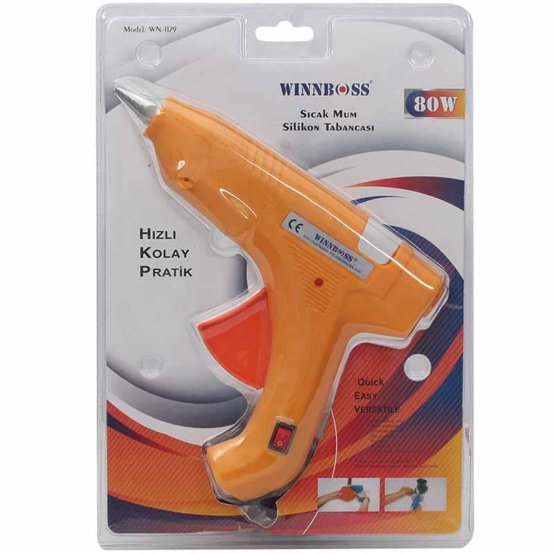 Winnboss WN-1179 Anahtarlı 80 Watt Silikon Tabancası Sıcak Silikon Tabancası