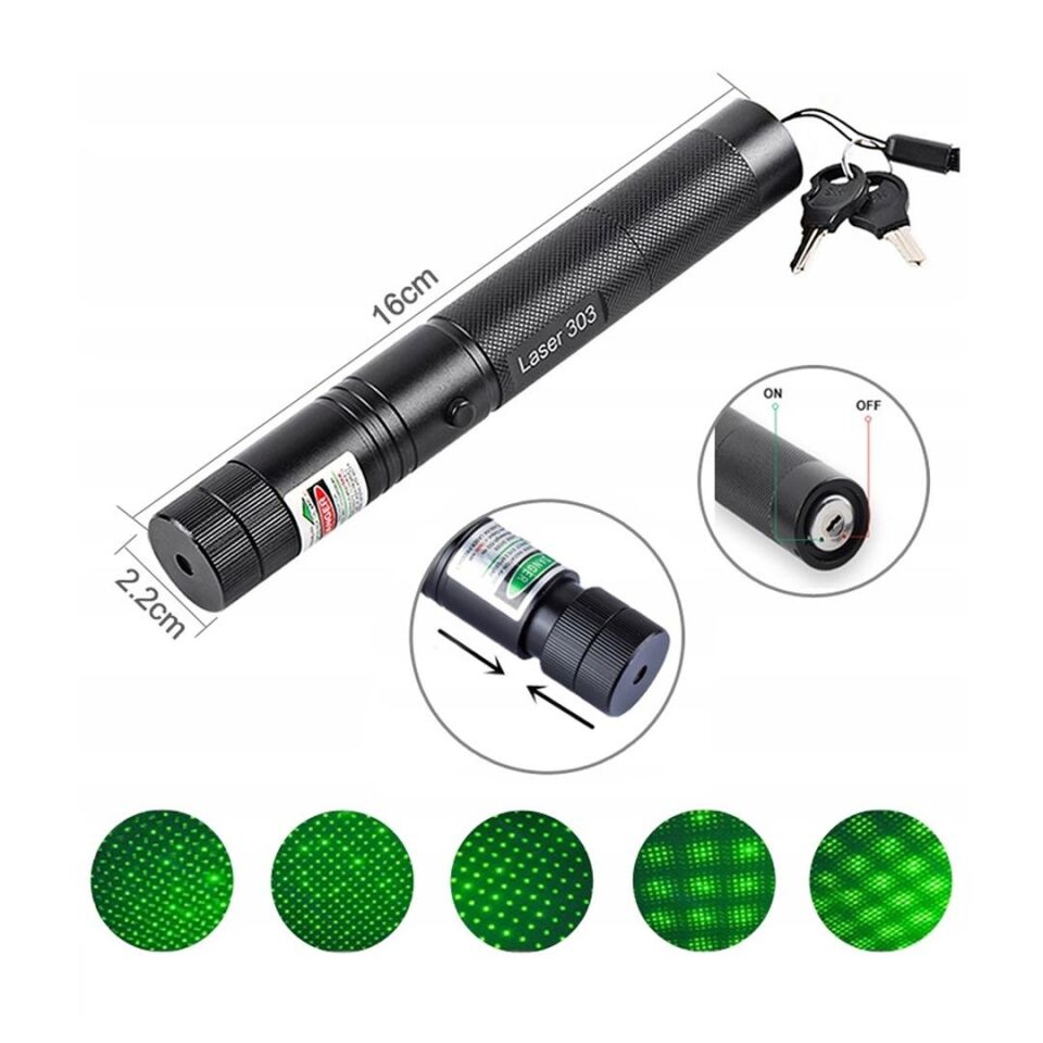 Powermaster Şarjlı Uzun Menzilli Yeşil Lazer Pointer 25 Km Menzil