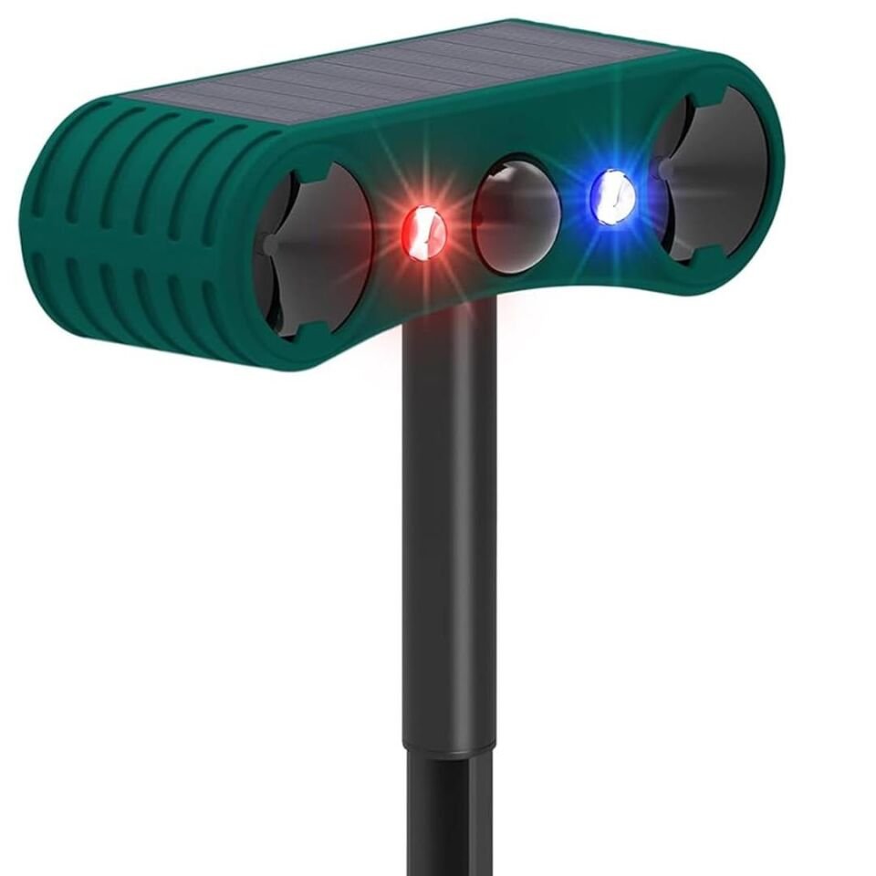 Ayt Powermaster PM-26958 Mikrofonlu Sesli Hayvan Kovucu Alarm Cihazı Solar Güneş Enerjili Panelli Vahşi Hayvan Kovacağı