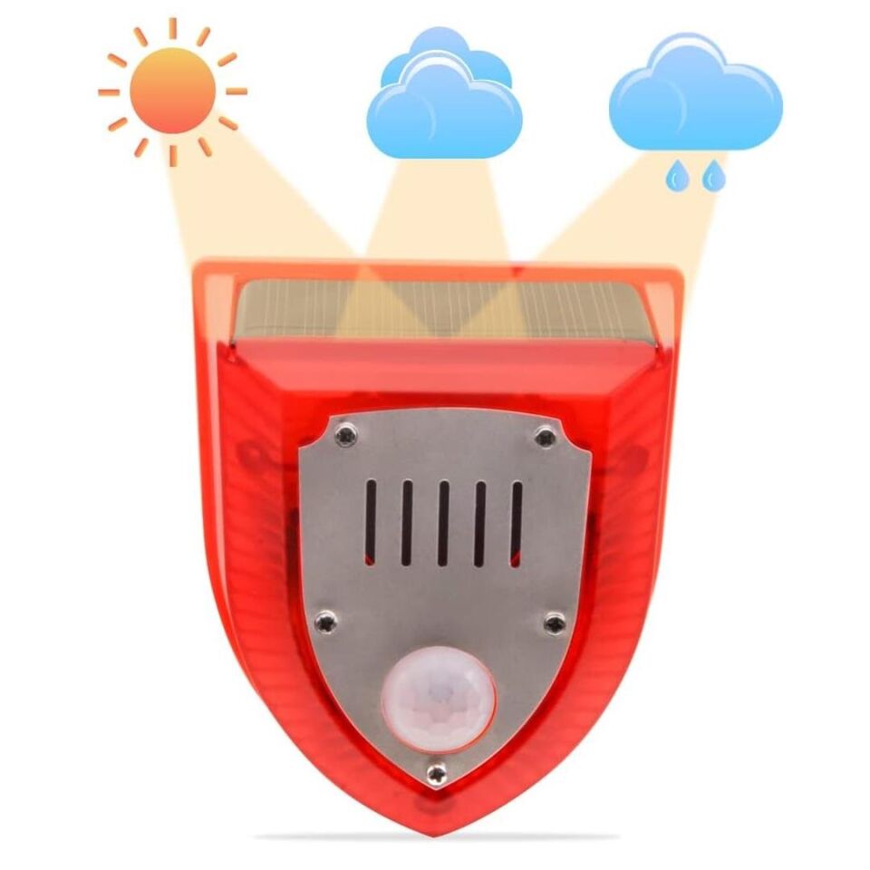 Ayt Powermaster PM-26953 Mikrofonlu Sesli Hayvan Kovucu Alarm Cihazı Solar Güneş Enerjili Panelli Vahşi Hayvan Kovacağı