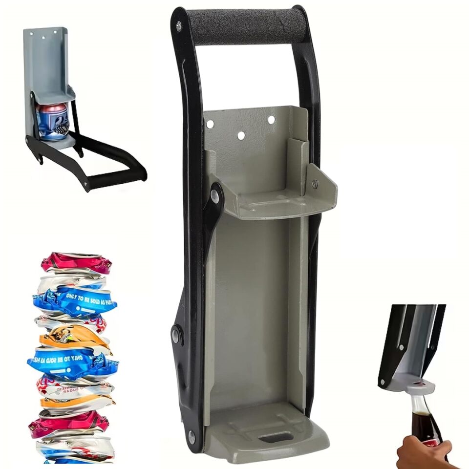 Sunup SN-29157 Çok Fonksiyonlu Metal Teneke Konserve  Plastik Şişe Sıkıştırma Aleti