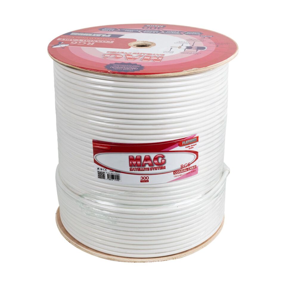 Ayt Mag Platinum Trishield 300 Metre Anten Kablosu Çanak Anten Lnb Uydu Arası Kablo