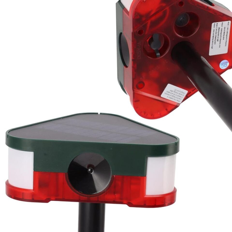 Ayt Powermaster PM-26949 Mikrofonlu Sesli Hayvan Kovucu Alarm Cihazı Solar Güneş Enerjili Panelli Vahşi Hayvan Kovacağı