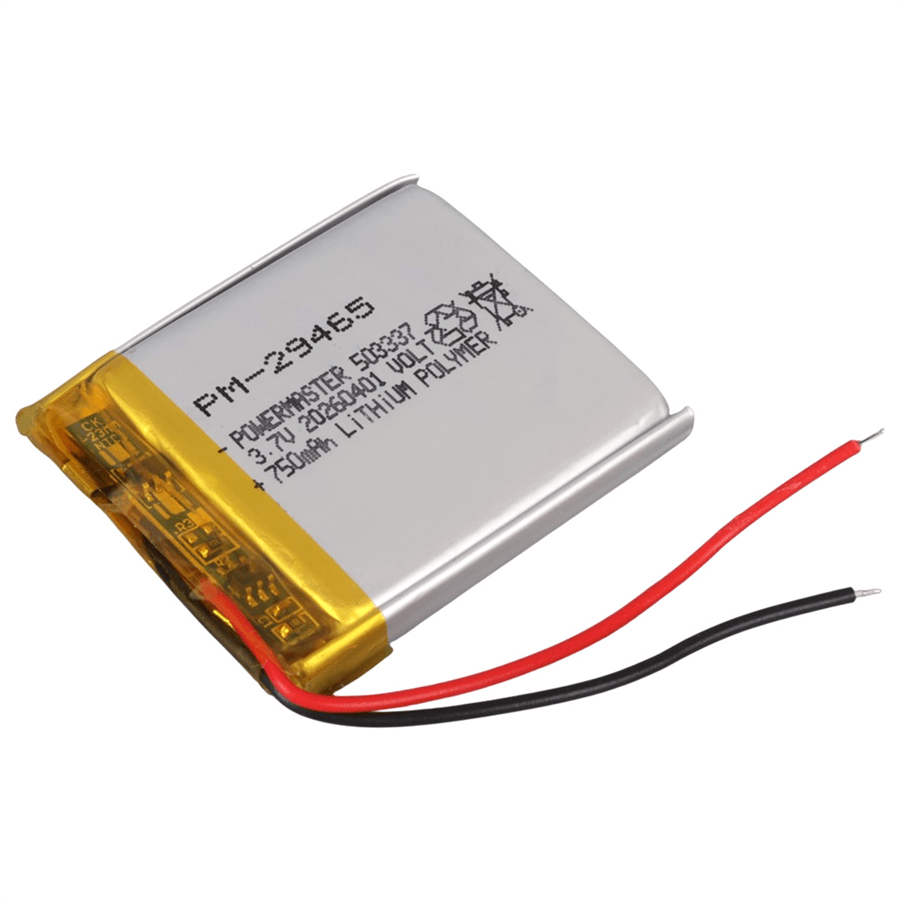 Powermaster PM-29465 3.7V 750Mah 503337 Soketsiz Lityum Polimer (Li-Po) Batarya Şarj Edilebilir Pil