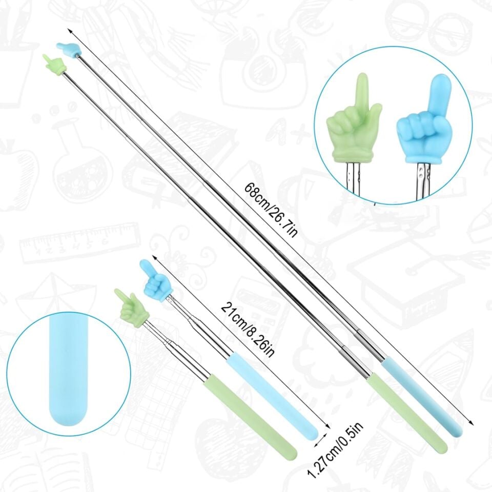 Sunup SN-29159 Parmak İşaretli Teleskobik İşaret Çubuğu Sunum Kalemi