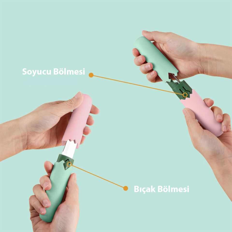 Sunup SN-29262 Bıçaklı Soyucu Çift Taraflı Pratik Sebze Meyve Soyucu