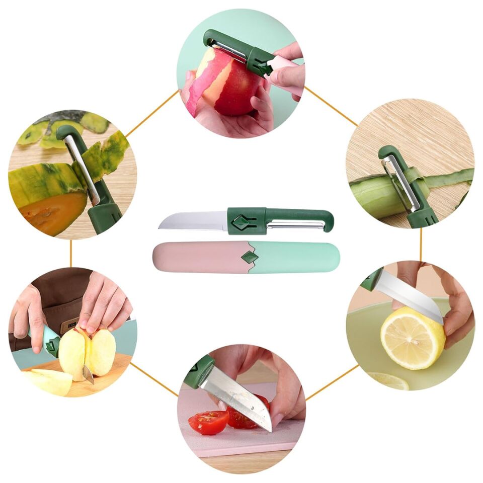 Sunup SN-29262 Bıçaklı Soyucu Çift Taraflı Pratik Sebze Meyve Soyucu