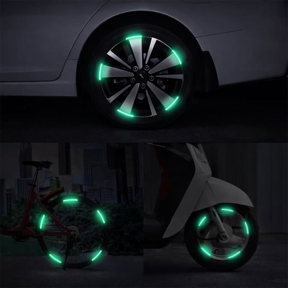 Sunup SN-29083 20'Li Araç Tekerlek Fosforlu Stıcker (Karışık Renk)