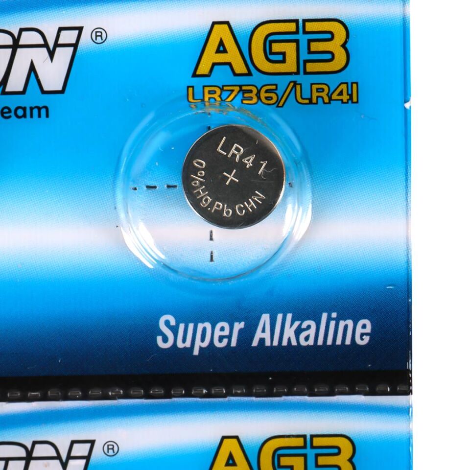 Tianqiu AG3 LR41 Alkalin Saat Pili 10 lu 1.55 Volt Düğme Pil 392