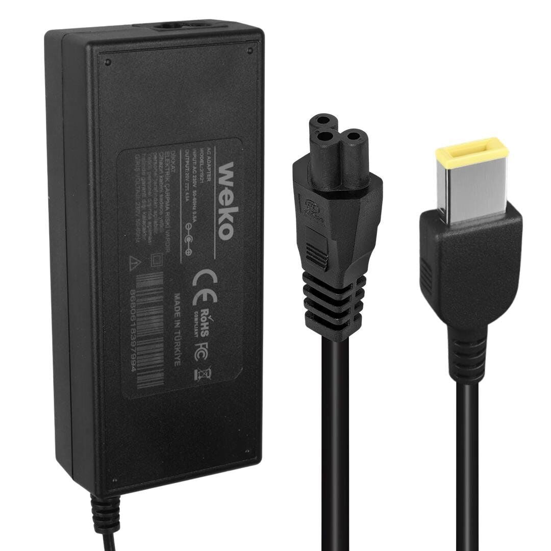 Weko 20 Volt 4.5 Amper 90 Watt Usb Tip Uçlu Lenovo Ibm Yerli Üretim Notebook Laptop Adaptör Şarj Aleti Cihazı