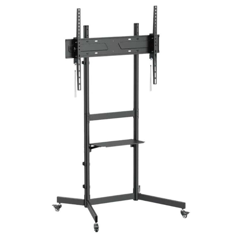 Ayt Vontech V1044VE 55-100 İnç 139-252 Ekran Arası Uyumlu Tekerlekli Ayaklı Raflı Lcd Led Tv Sehpası Standı Askı Aparat