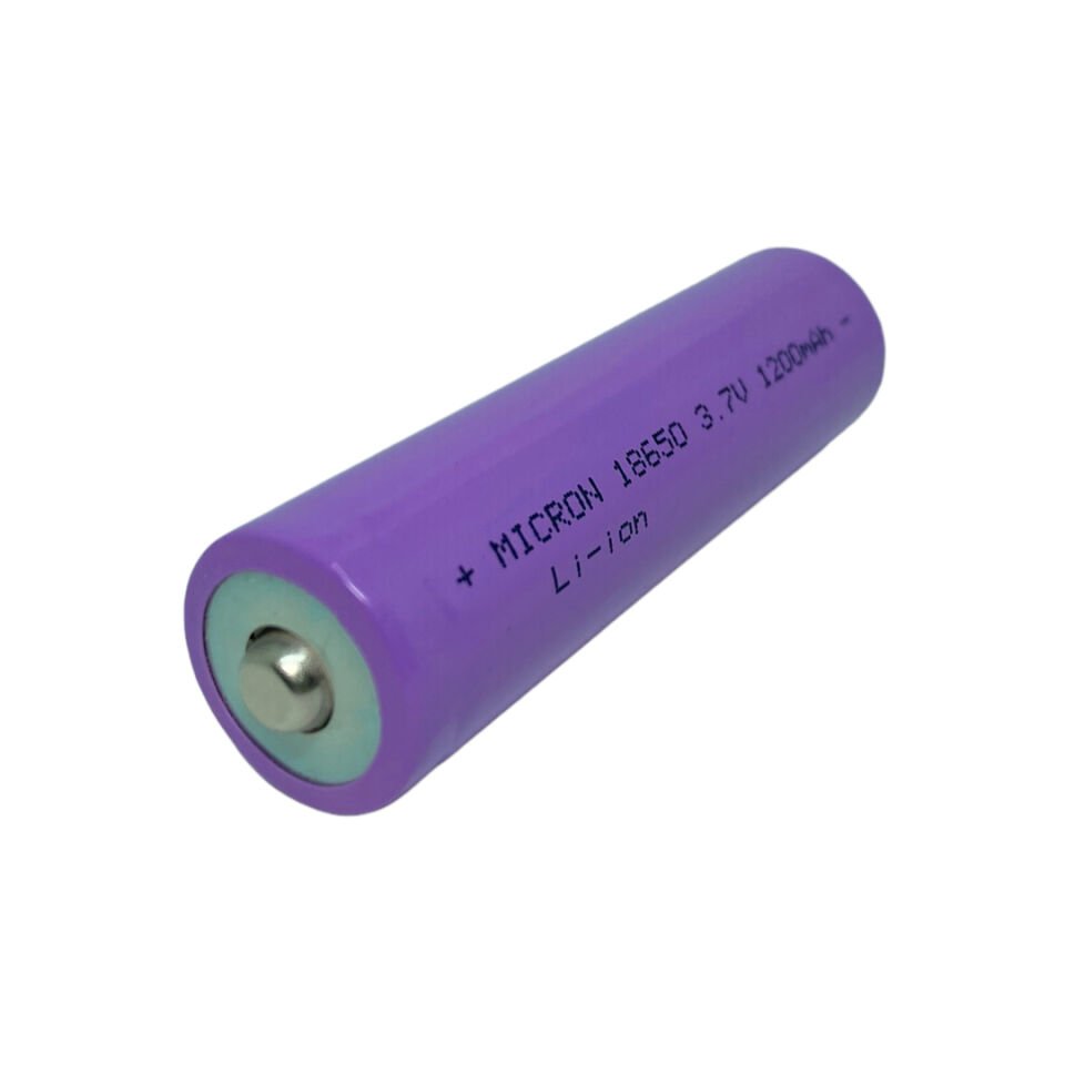 Ayt Micron INR18650 3.7 Volt 1200 mAh Li-iOn 18650 Başlıklı Sarj Edilebilir Pil Şarjlı Pil