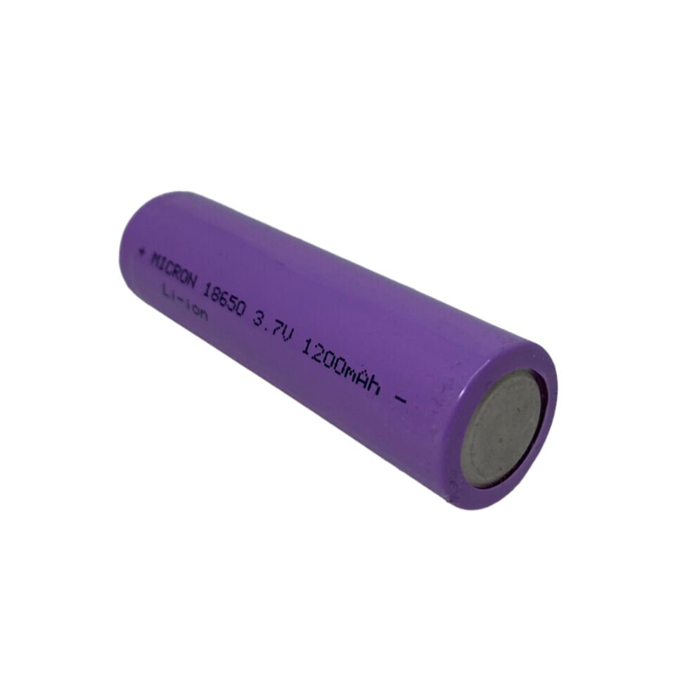 Ayt Micron INR18650 3.7 Volt 1200 mAh Li-iOn 18650 Başlıklı Sarj Edilebilir Pil Şarjlı Pil