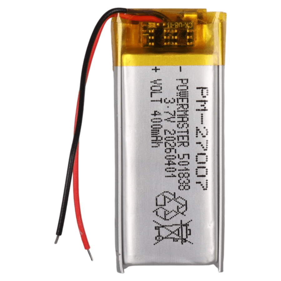 Powermaster PM-27007 3.7V 400Mah 501838 Soketsiz Lityum Polimer (Li-Po) Batarya Şarj Edilebilir Pil