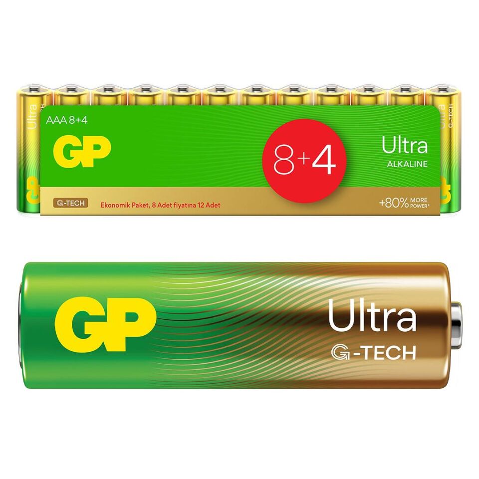 GP 24AU 12 li Paket Alkalin İnce Pil