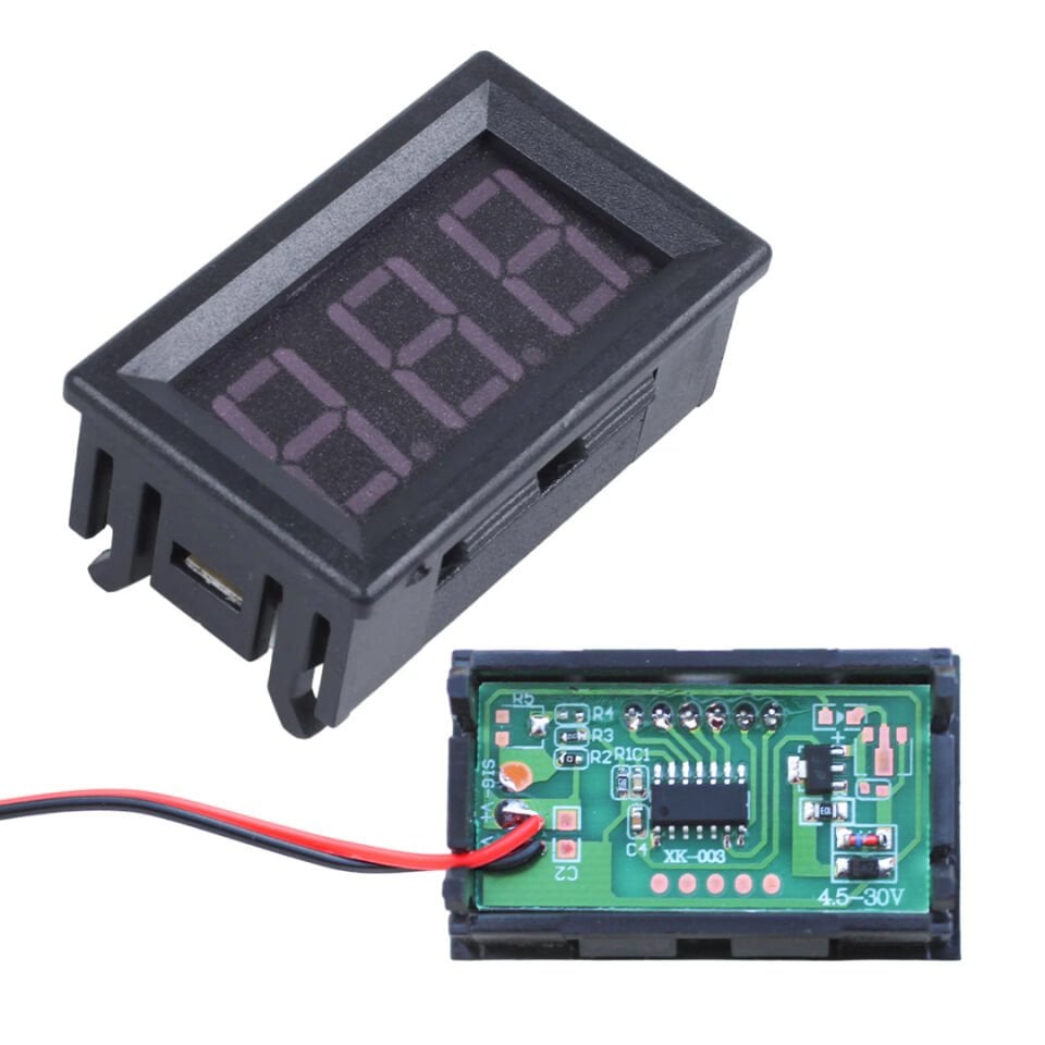 Ayt Powermaster Ic278d Dijital Voltmetre Dc 5-30 Volt 3 Pin Led Ekranlı Voltaj Göstergesi