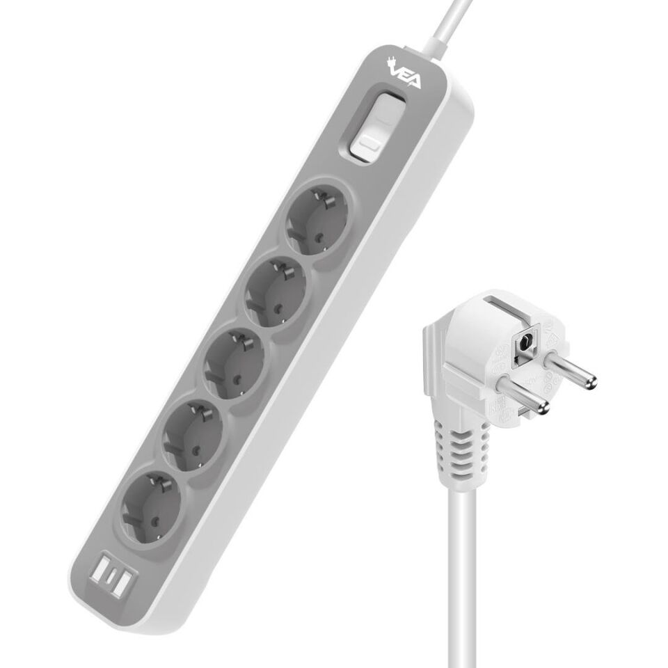 Vea Ve-Nova105 A Class 5 li Anahtarlı 1.5 Metre Grup Priz Uzatma Kablosu 4000 Watt 16 Amper