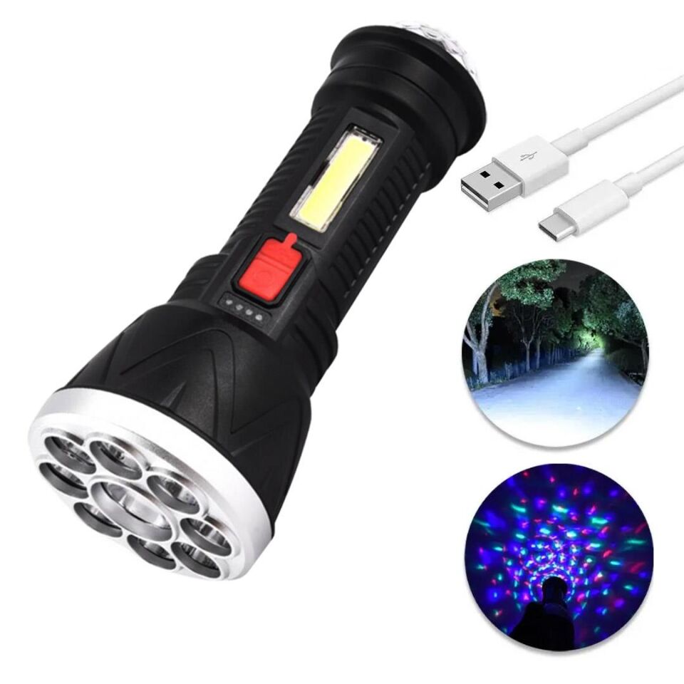 Ayt Powermaster CL-W09 Ledli Mini Disko Toplu Şarjlı El Feneri Işıldak Aydınlatma
