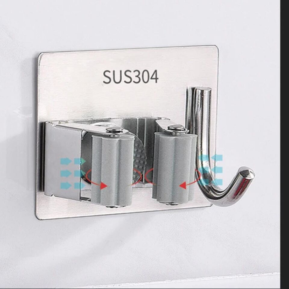 Sunup SN-26354 Kancalı Duvara Monte Süpürge-Paspas Tutucu