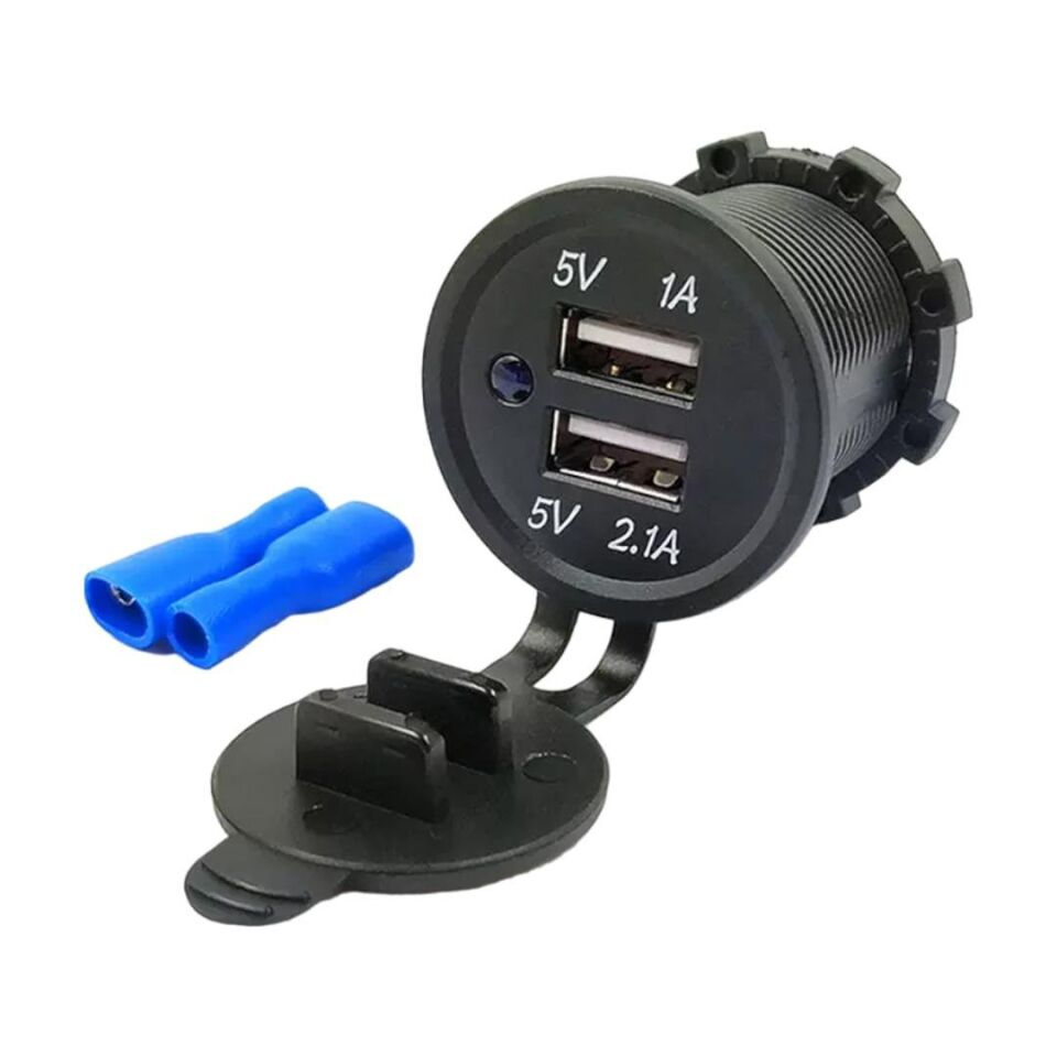Ayt Powermaster Ic-266c 28 Mm Pano Tipi Usb 8-32 Volt Giriş 5V 2.1 Amper Çıkış Araç Oto Çakmaklık Tipi Usb Şarj Soketi