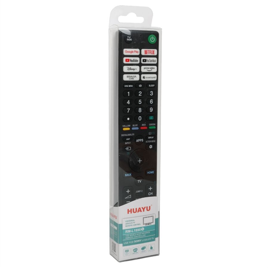 RM-L1890 Sony Netflix Youtube Prime Video Google Play Disney+ Tuşlu LCD Led TV Kumanda