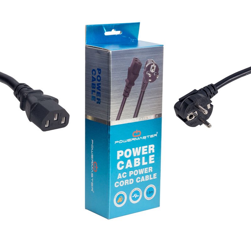 Powermaster 1.5 Metre C7 Power Kablo Pc Bilgisayar Monitör Elektirik Kablosu 1.5 Metre