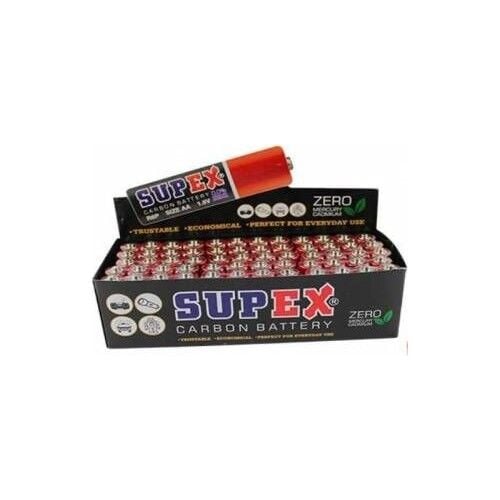 Supex R6 1.5 Volt Çinko Karbon AA Kalem Pil 60'Lı Kalem Pil