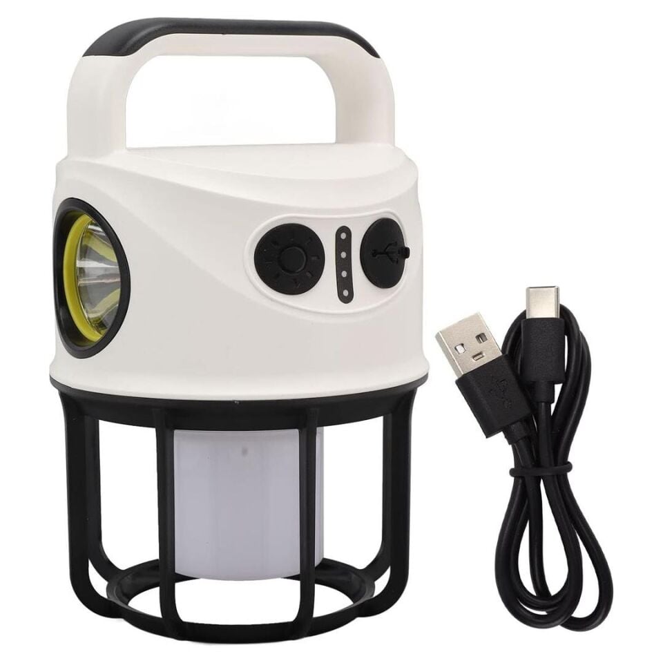 Ayt Powermaster CH-22025 Çift Işıklı Kamp Lambası El Feneri PowerBank Özellikli Gün Işığı Beyaz Kamp Lambası Led Işıldak