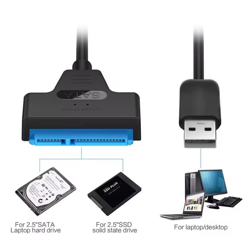 Powermaster USB 3.0 To Sata Data Kablo 22 Pin Hdd Ssd 13 Cm Hard Disk Kablosu