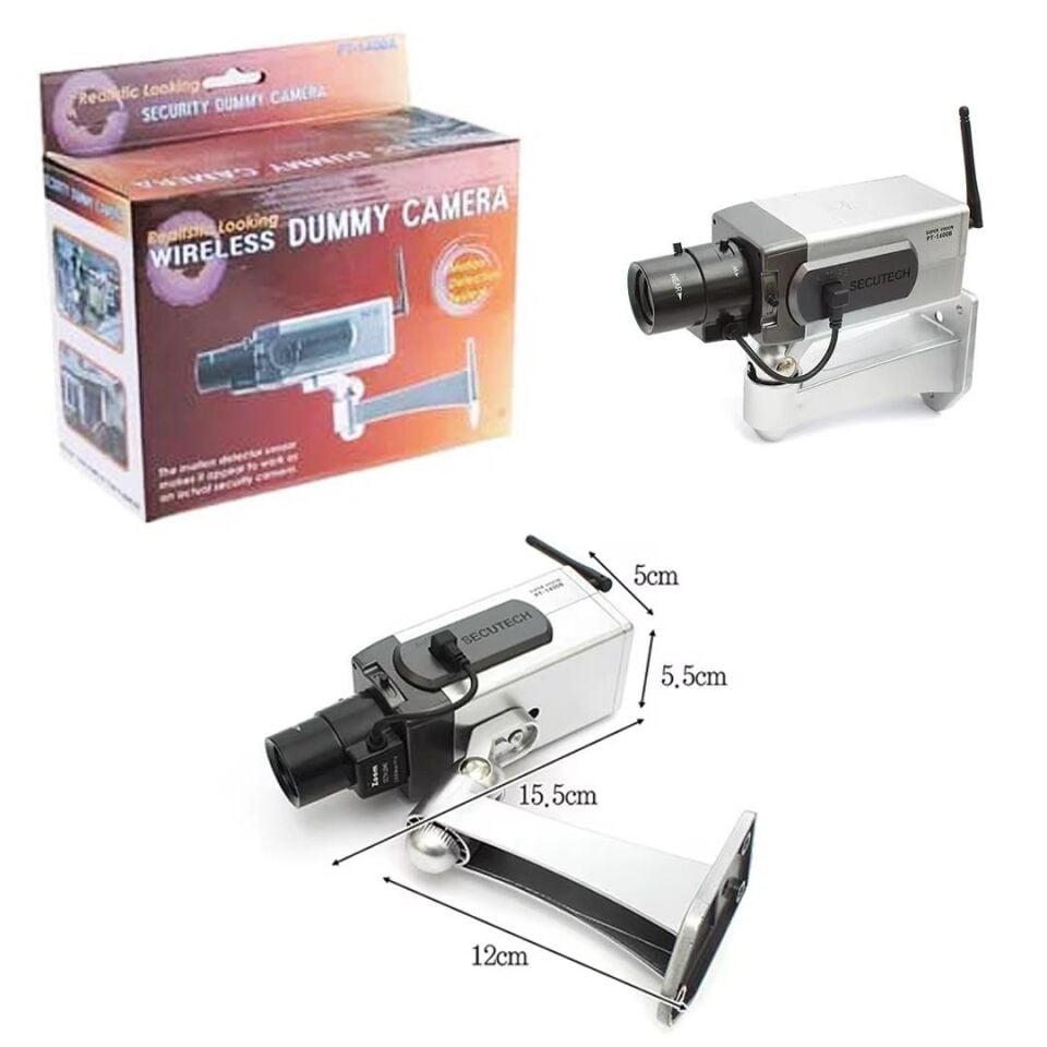 Ayt Powermaster PM-1400A Sensörlü Hareketli Maket Kamera Sah Te Caydırıcı Kamera Pilli Güvenlik Kamerası