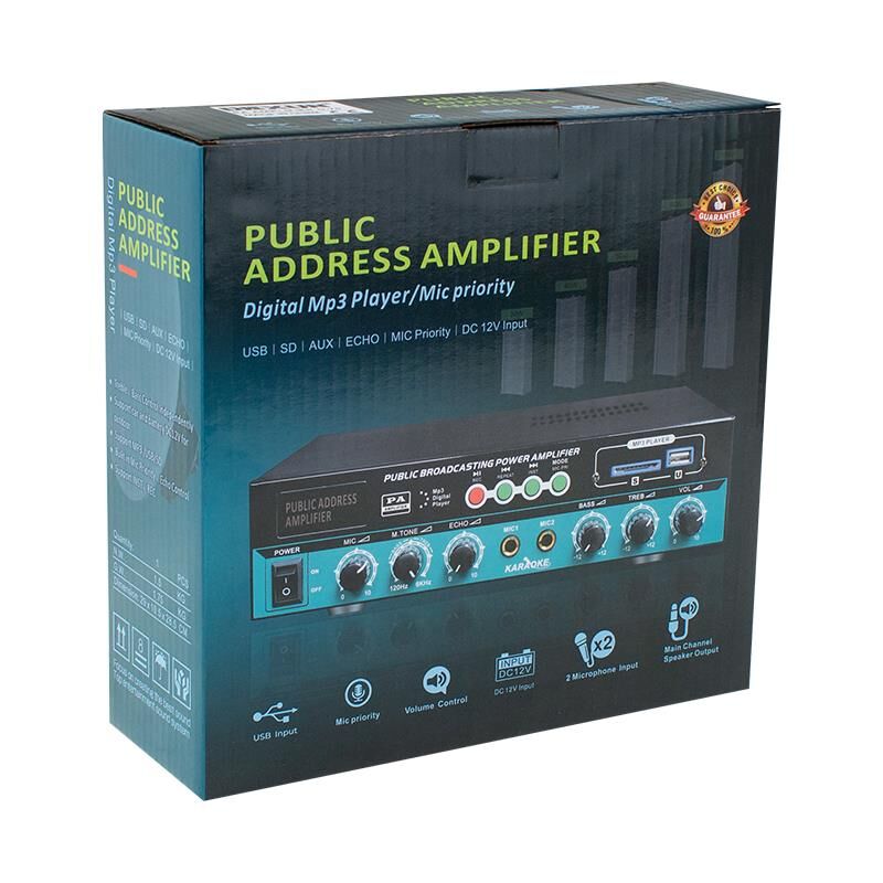 Dexun D-70 USB SD AUX Bluetooth Destekli 50 Watt 100 Volt 4-16 Ohm Hat Trafolu Anfi Cami Toplantı Konferasn Salonu İçin Amfi