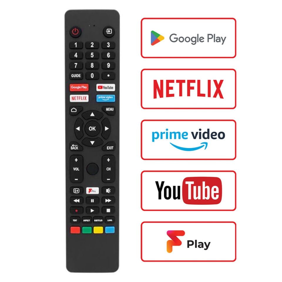 Ayt Jvc RM-C3250 Netflix Prime Video Google Play Youtube Tuşlu Ses Komutsuz Lcd Led Tv Kumandası